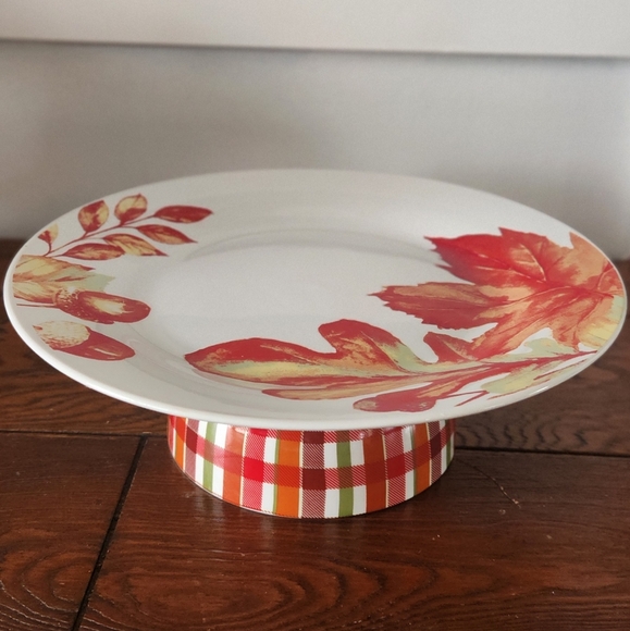 Beautiful new, Fall leaf cake stand/ platter! - Picture 1 of 3